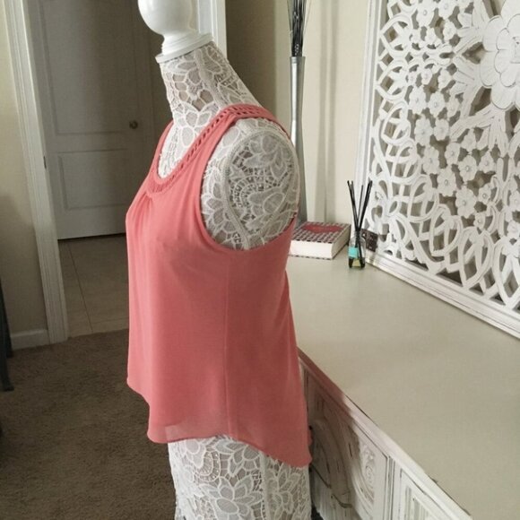 Naked Zebra Sleeveless Pink Tank Top blouse flowy - Picture 4 of 7
